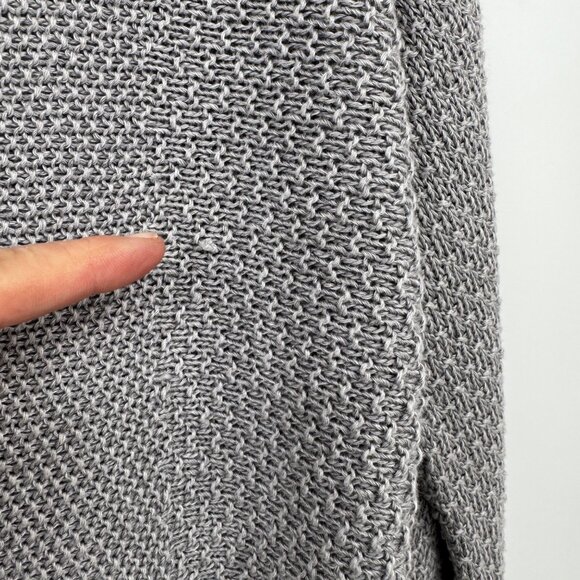 Eileen Fisher Linen sweater long sleeve crew neck rounded hemline woman’s size M - Picture 11 of 13